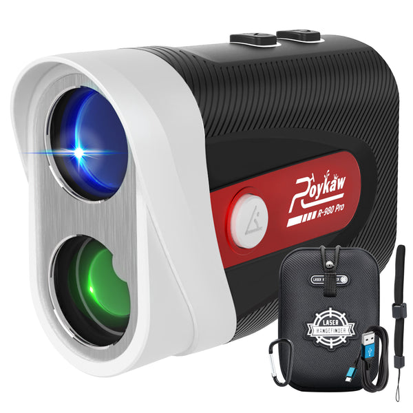 Golf Rangefinder with Slope - 1200Yards Range Finder for Hunting, 6X Magnification with Flag Pole Locking Vibration, Rechargeable Battery with Magnet Stripe, Golf Accessories for GIift