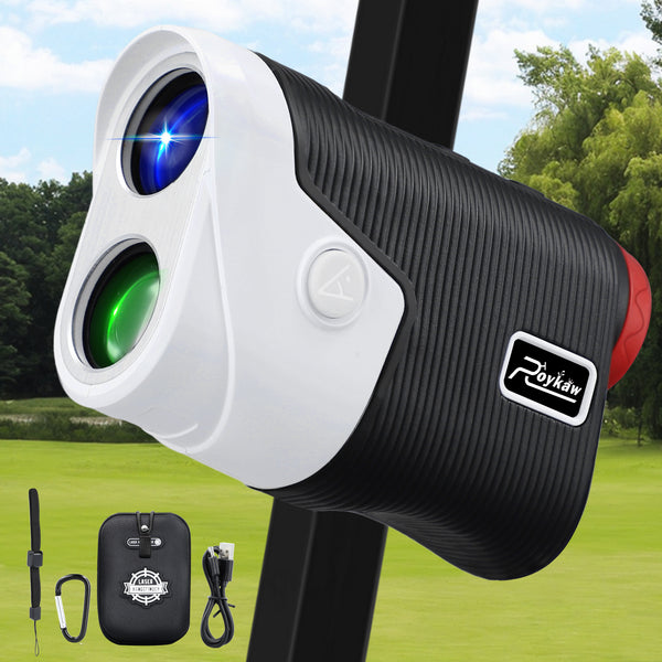 Golf Rangefinder with Slope, 1200 Yards Laser Range Finder for Golfing/Hunting, 7X Magnification Tournament Legal Rangefinder w/Rechargeable Battery, Magnetic Mount, Fast Flag Lock Vibration