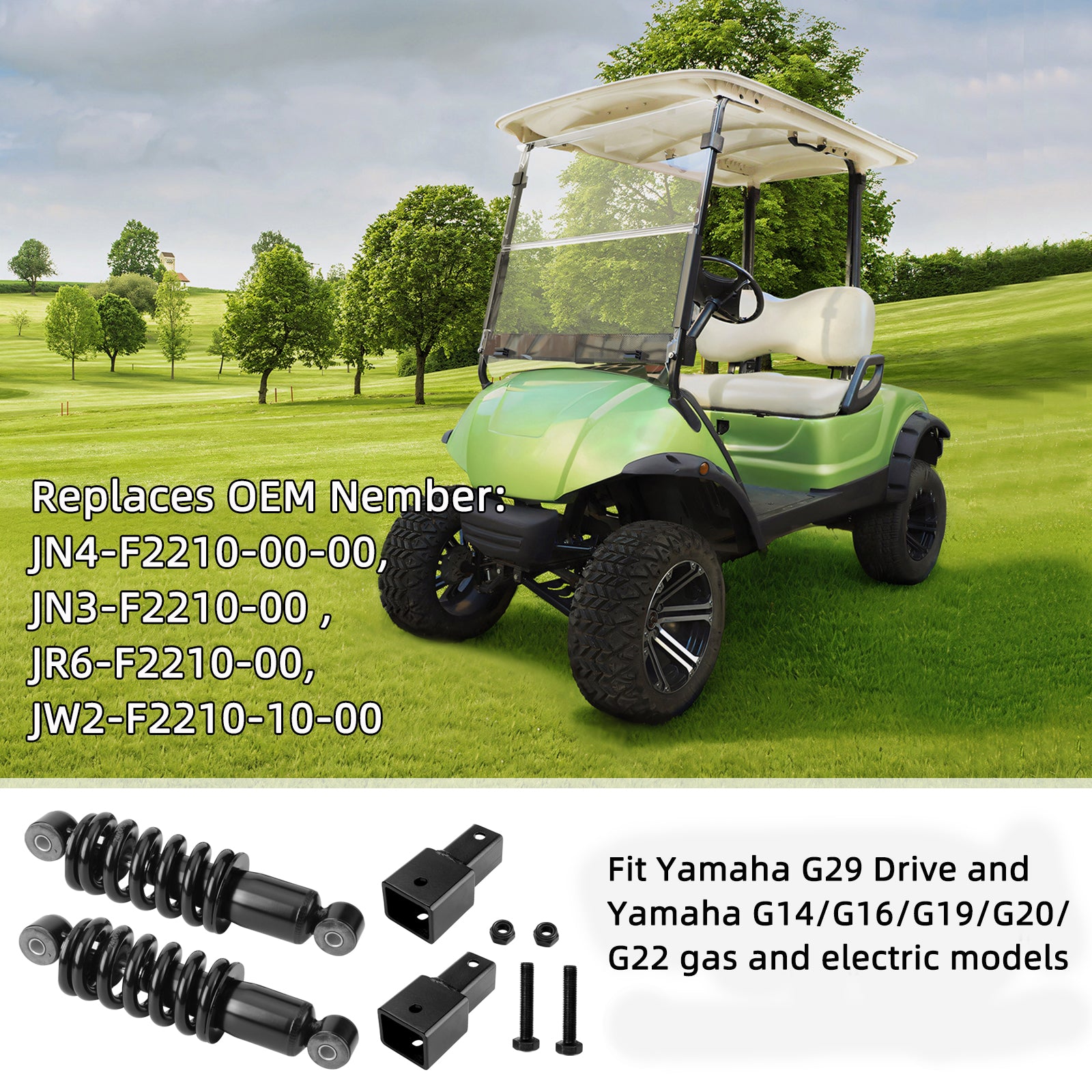 Heavy Duty Rear Shock Absorbers with Springs Kit For Yamaha G29 Drive ...