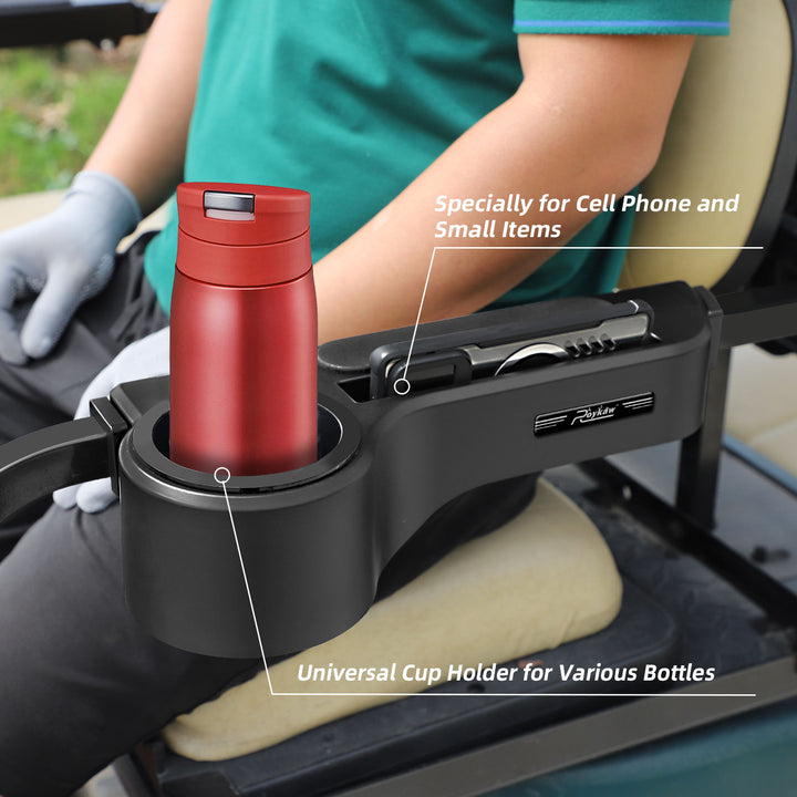 Roykaw Golf Cart Armrest with Cup Holder/Rear Seat Arm Rests Fit for E