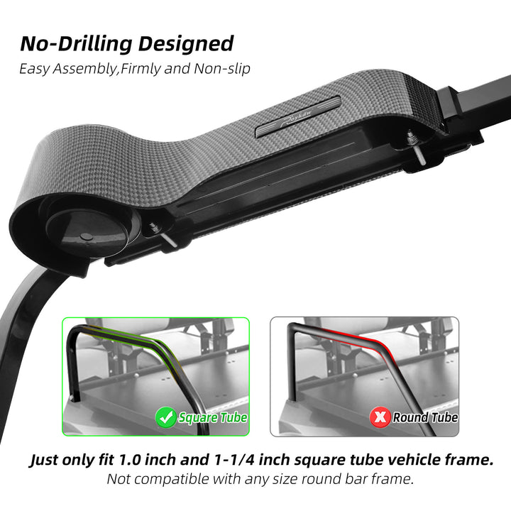 Roykaw Golf Cart Armrest with Cup Holder/Rear Seat Arm Rests Fit for E